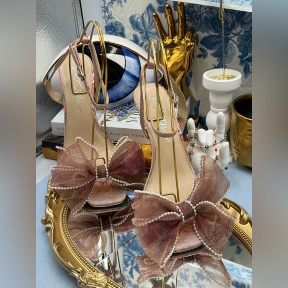🆕 BETSEY JOHNSON 🧿 NWOB Fawn Slingback Sandal, Pink Floral - Sz US 7 - Picture 5 of 13